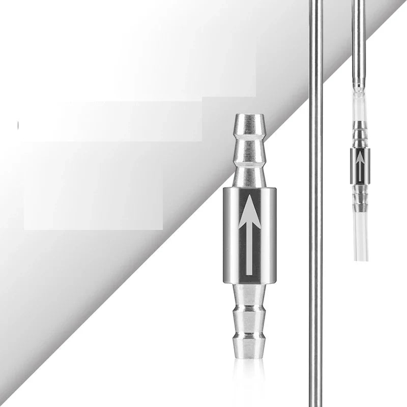 Stainless Steel CO2 Check Valve Anti-Return Aquarium (2pcs) Aquarium CO2 Valve Qme