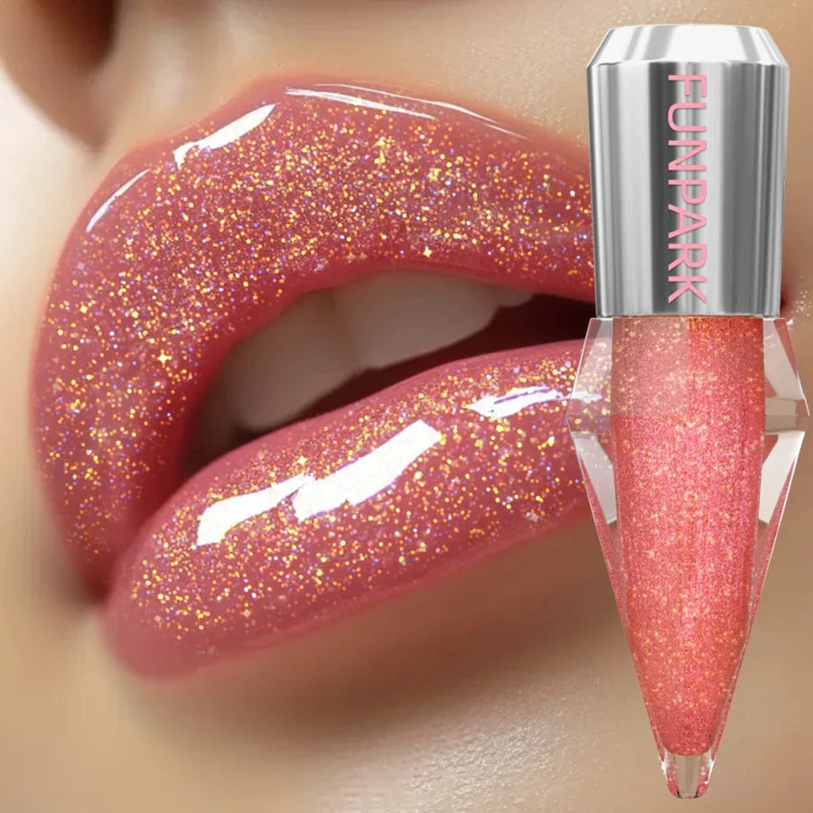 8-Color Glitter Shimmer Lip Gloss – Tinted, Moisturizing Set Glitter Lip Gloss Set Qme