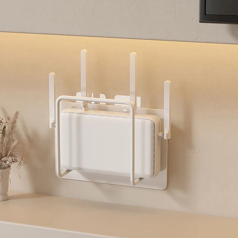 No-Drill Wall-Mounted Router & Set-Top Box Holder Shelf Wall Storage Shelf Qme