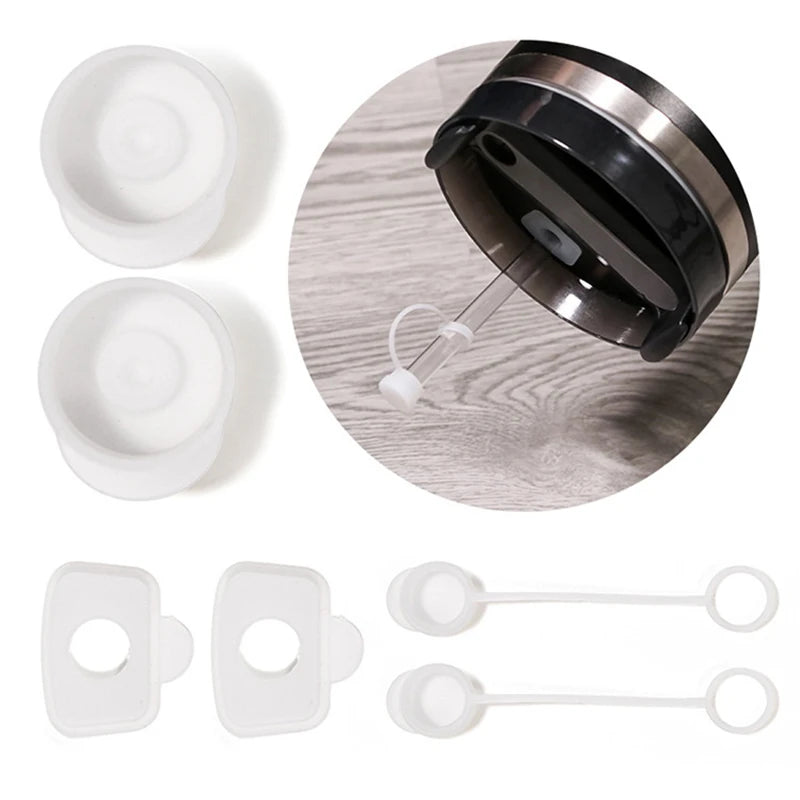 Silicone Spill Proof Stopper Set for 30oz & 40oz Tumblers – 6Pcs Tumbler Accessories Qst