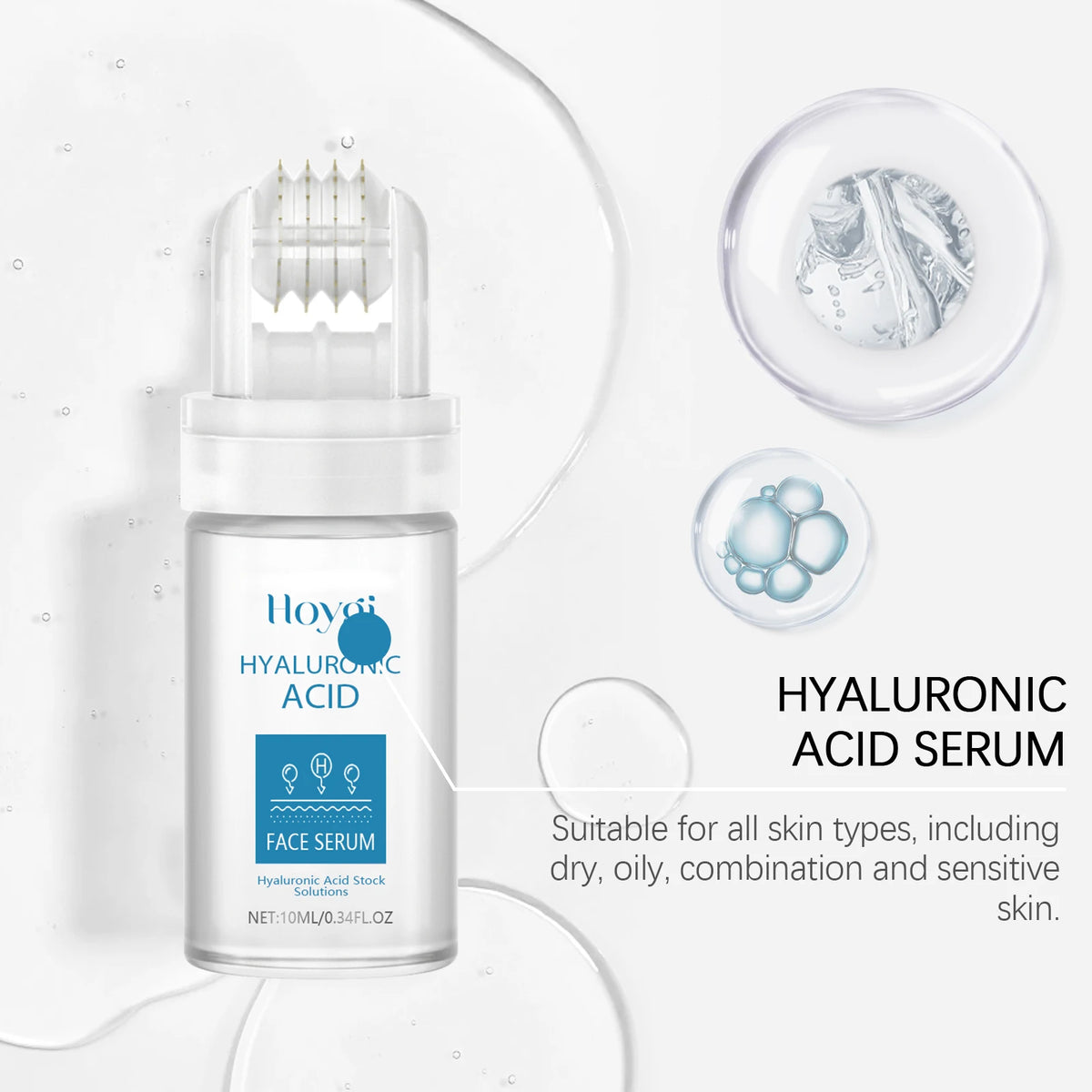 Hoygi Hyaluronic Acid Face Serum Roller – Deep Moisture & Glow Face Serum Roller Qst