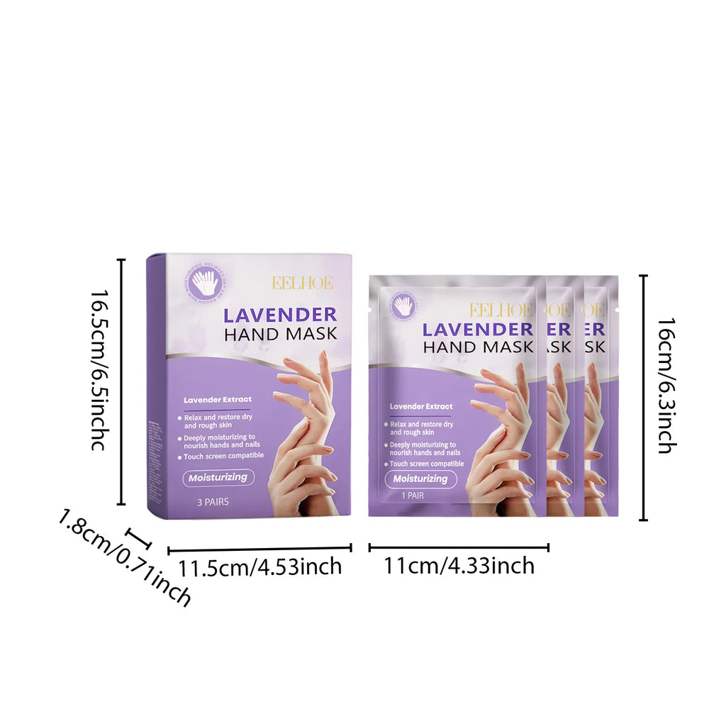 Eelhoe Niacinamide Hand Mask – Brightening & Moisturizing, 3 Pairs Hand Mask Qst