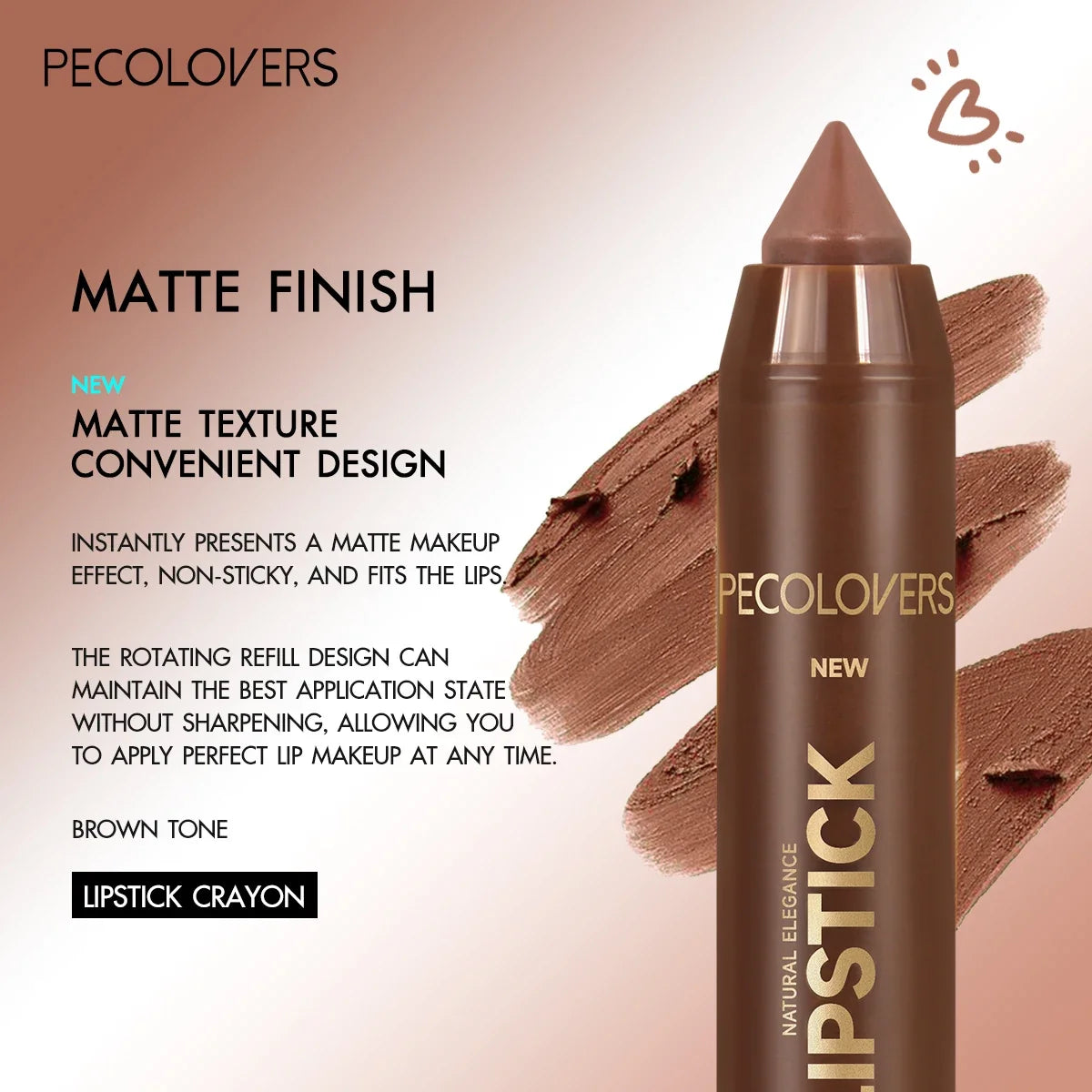 Fine Tip Matte Lip Liner Pen – Soft Mist Crayon, 6 Shades Lip Liner Crayon Qme