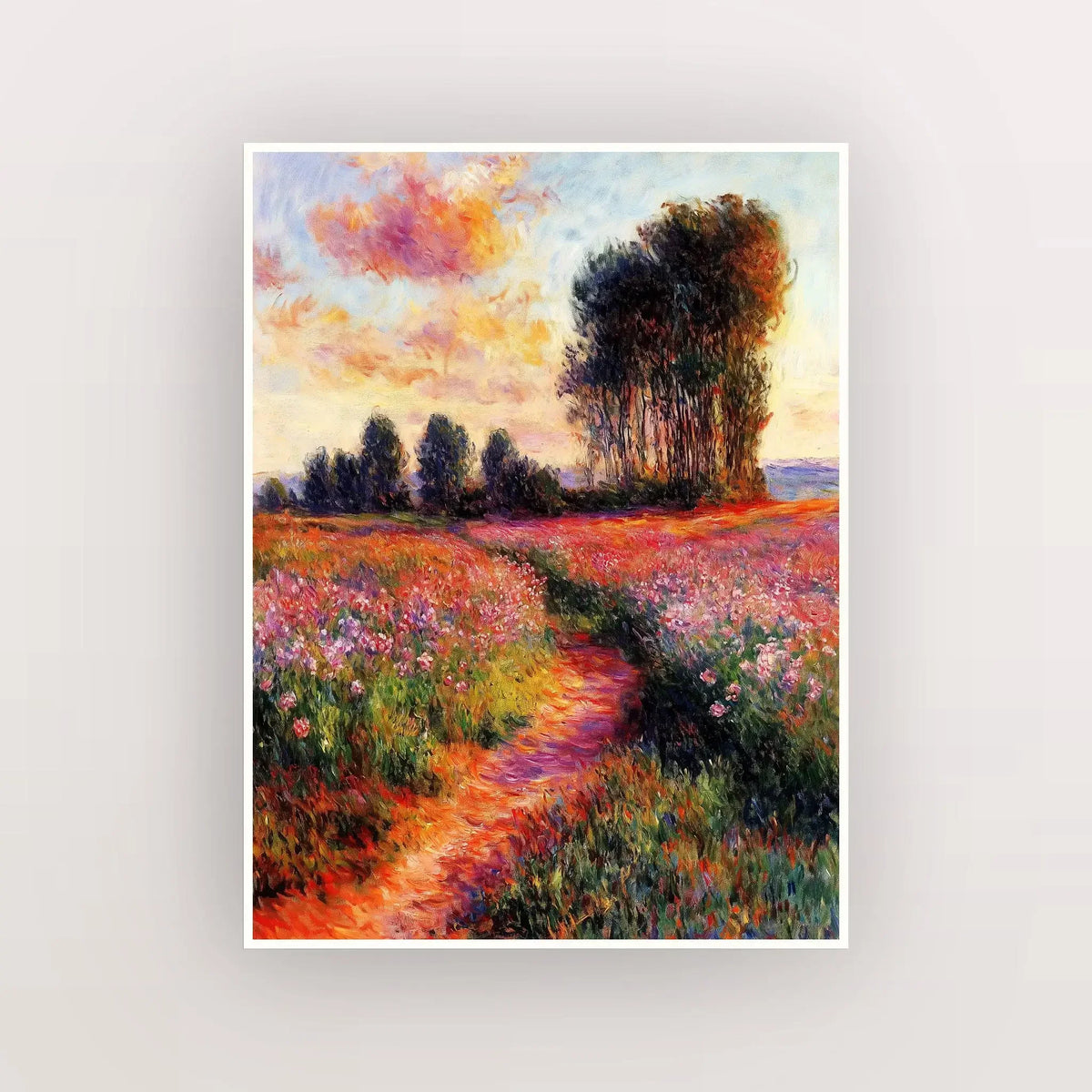 Vintage Landscape Canvas Art Print – Village Forest Flower Wall Decor Canvas Wall Art Qst 5 40x50cm Unframed