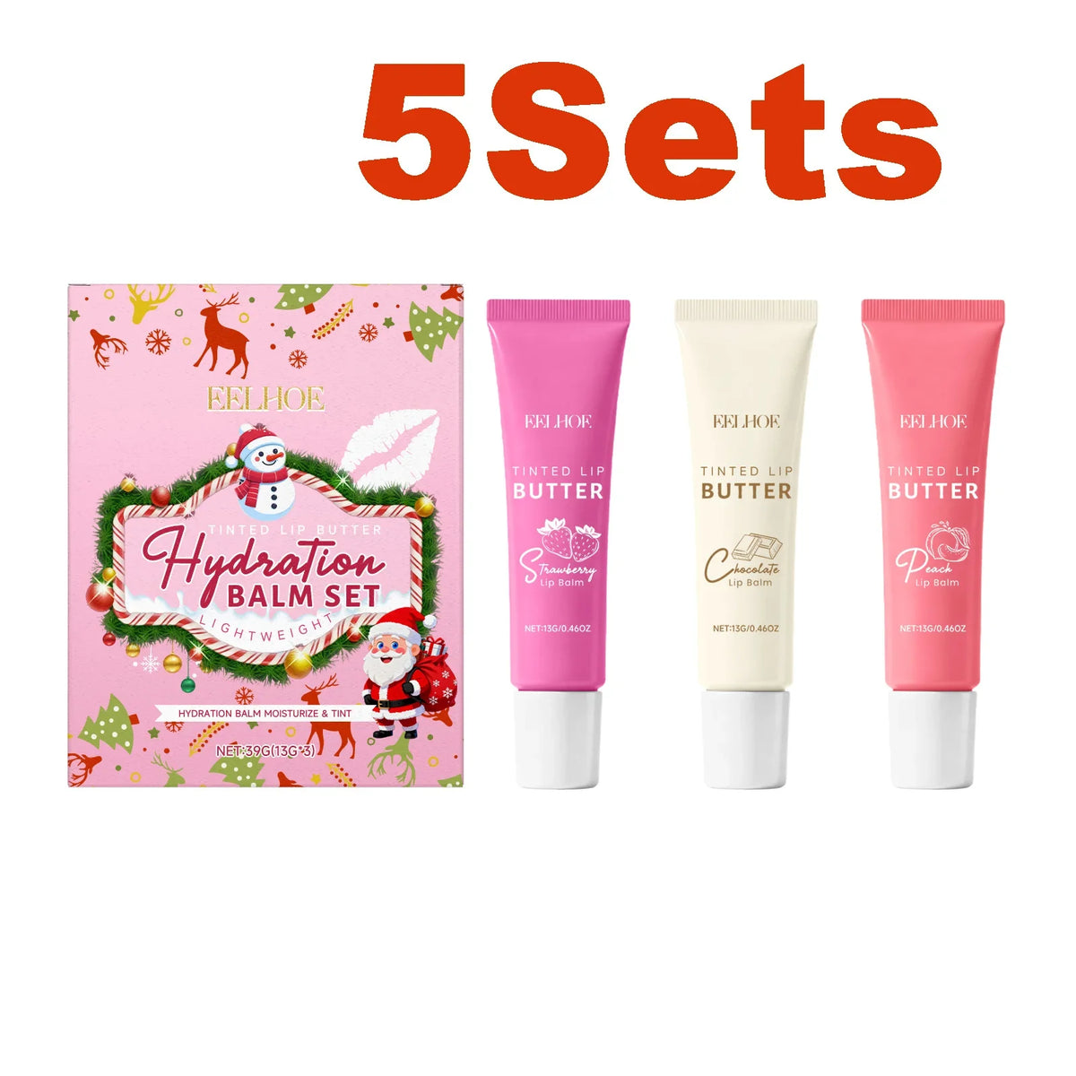 Tinted Lip Balm Set – Moisturizing, Nourishing & Anti-Chap Tinted Lip Balm Qme 5 Sets
