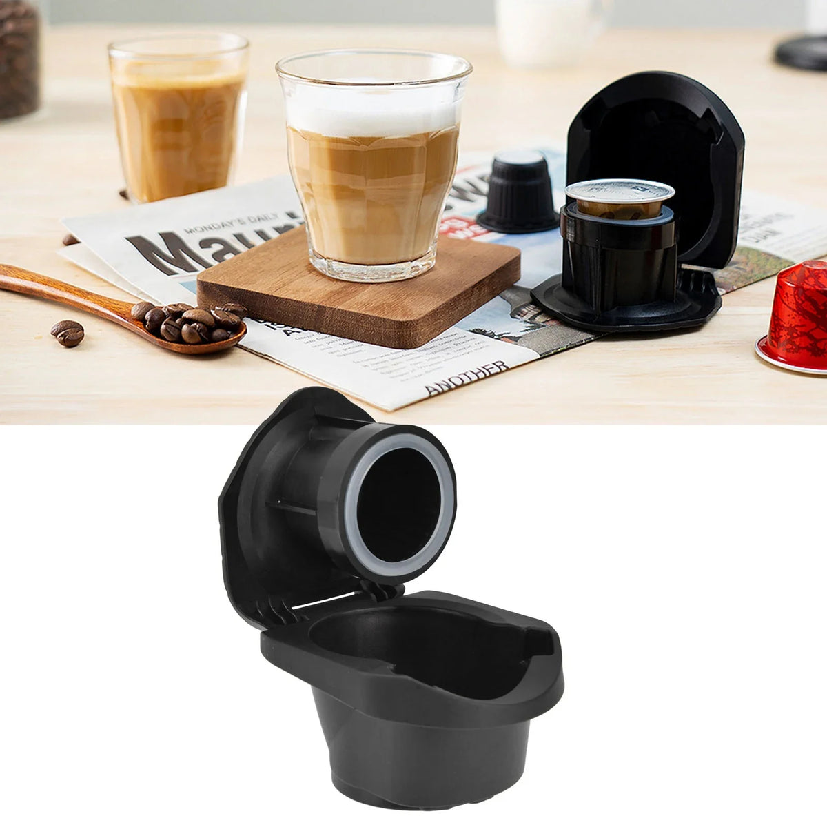 Reusable Coffee Pod Adapter Holder for Dolce Gusto Machines Coffee Pod Adapter Qme