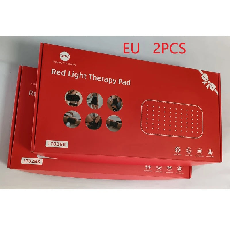 Red Light Therapy Belt 660nm 850nm Infrared LED Wrap Light Therapy Belt Qst EU Plug 2 Set