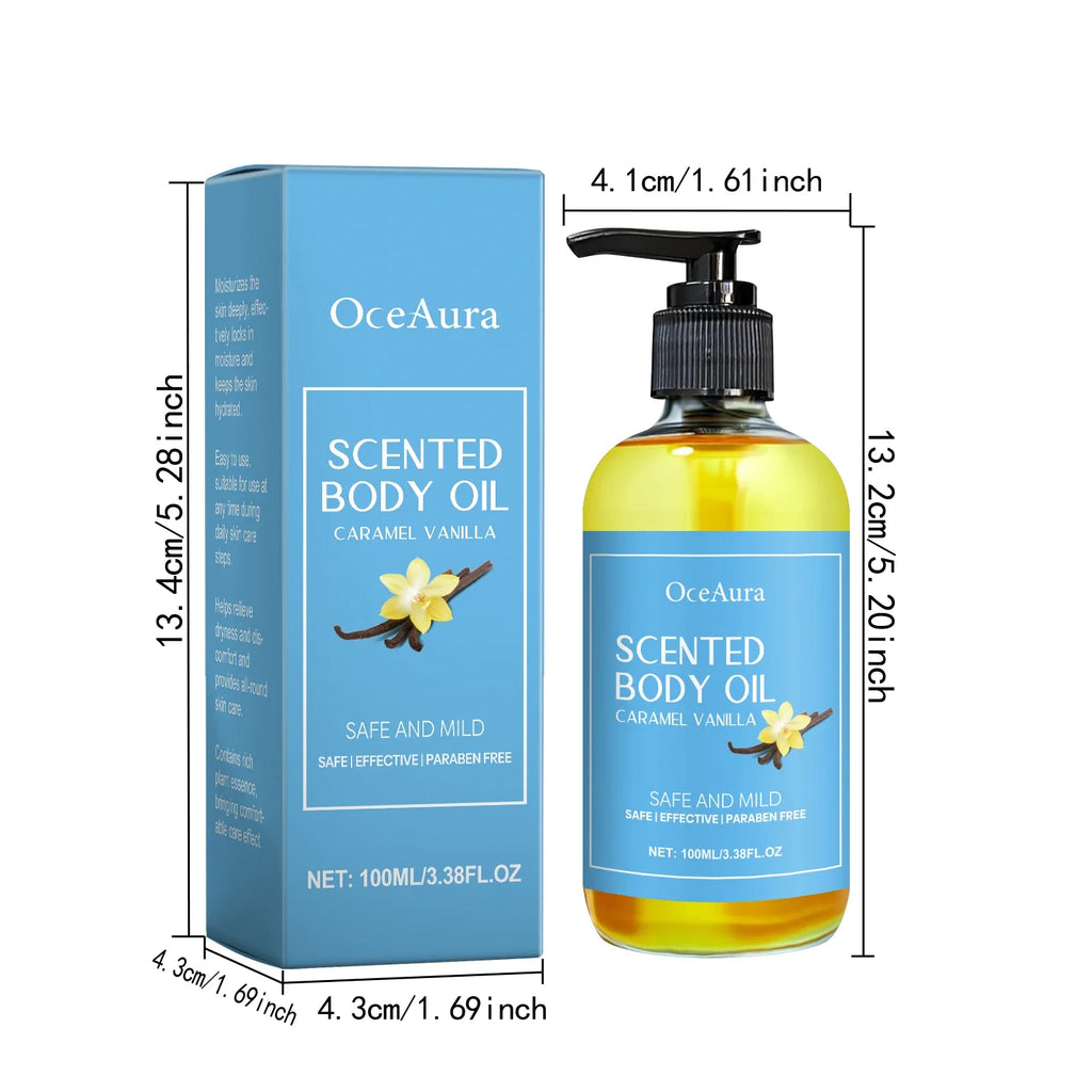 Caramel Vanilla Body Massage Oil – Moisturizing & Nourishing Body Massage Oil Qme