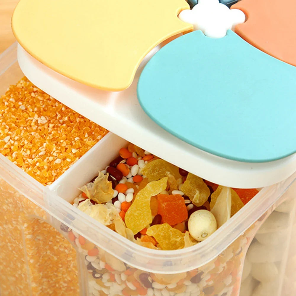 Transparent Food Storage Crisper with Partitions & Sealed Lid Food Storage Crisper Qme