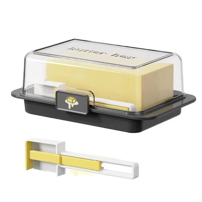 Countertop Butter & Cheese Keeper Box with Lid and Knife Butter & Cheese Keeper Qme