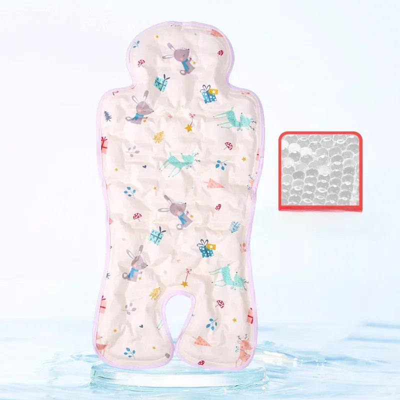 Breathable Cotton Stroller & Car Seat Cooling Pad | Summer Stroller Seat Liner Qme Other pink deer Four Seasons