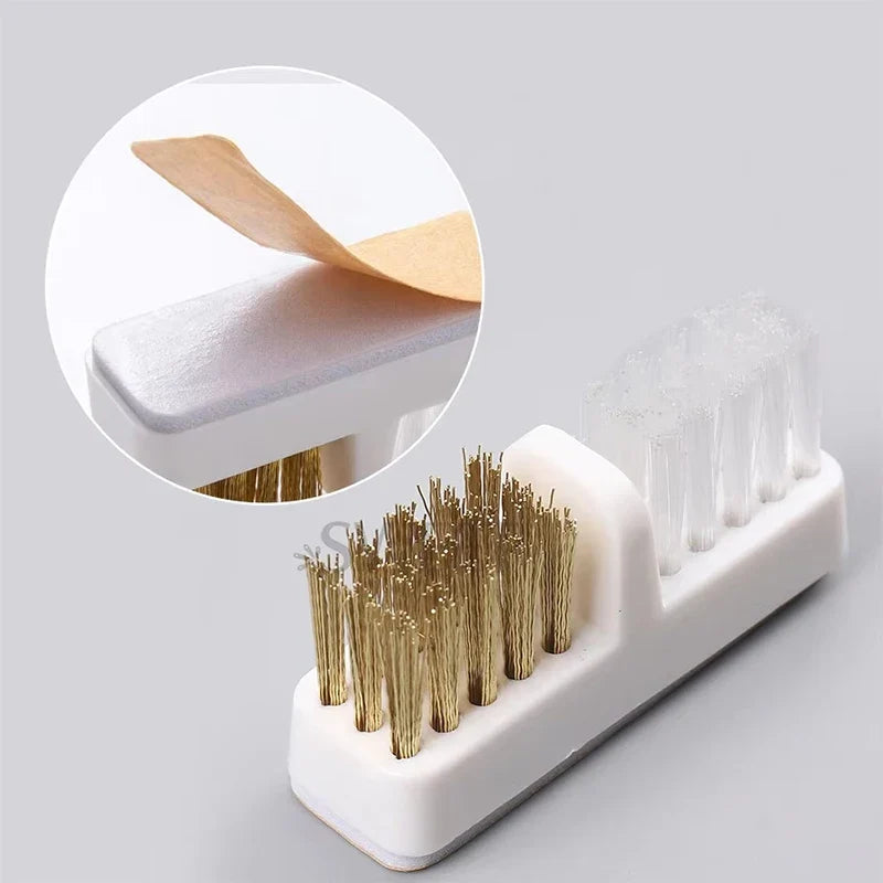 Double-Ended Copper Wire Nail Drill Cleaning Brush Nail Drill Brush Qme