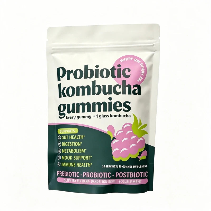 Probiotic Gummies with Prebiotic Fiber, Kombucha & Dandelion Root Probiotic Gummies Qst 30 Count(Pack of 1)