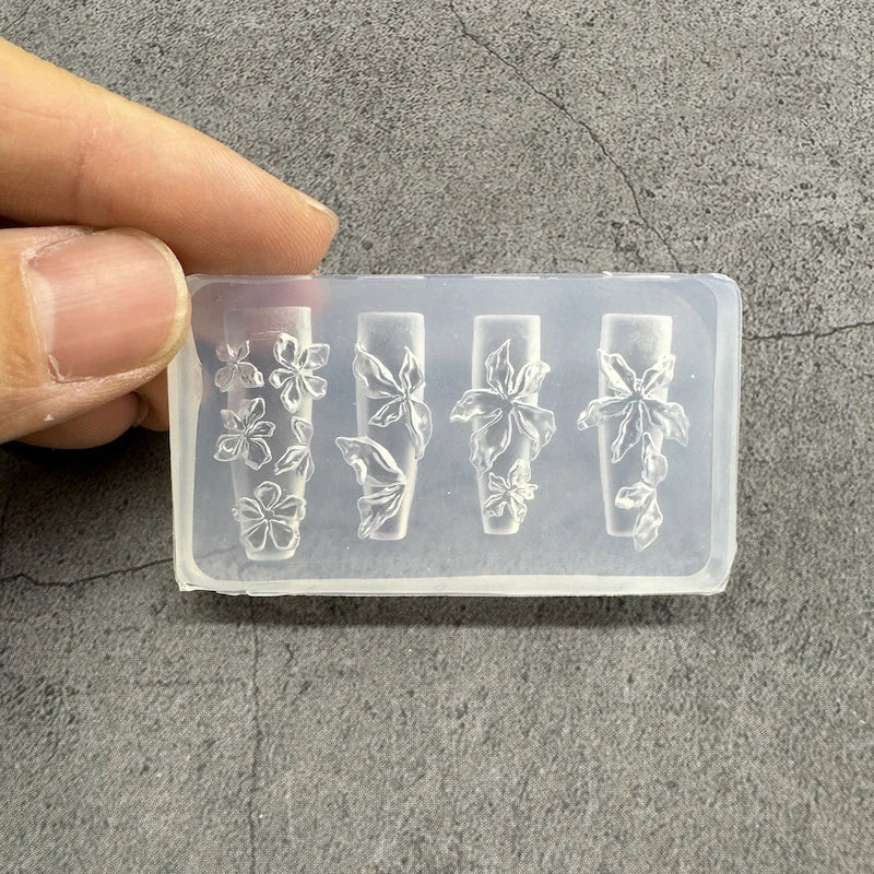 3D Silicone Lotus Leaf Nail Mold | DIY Nail Art Template Nail Art Mold Qme style 20