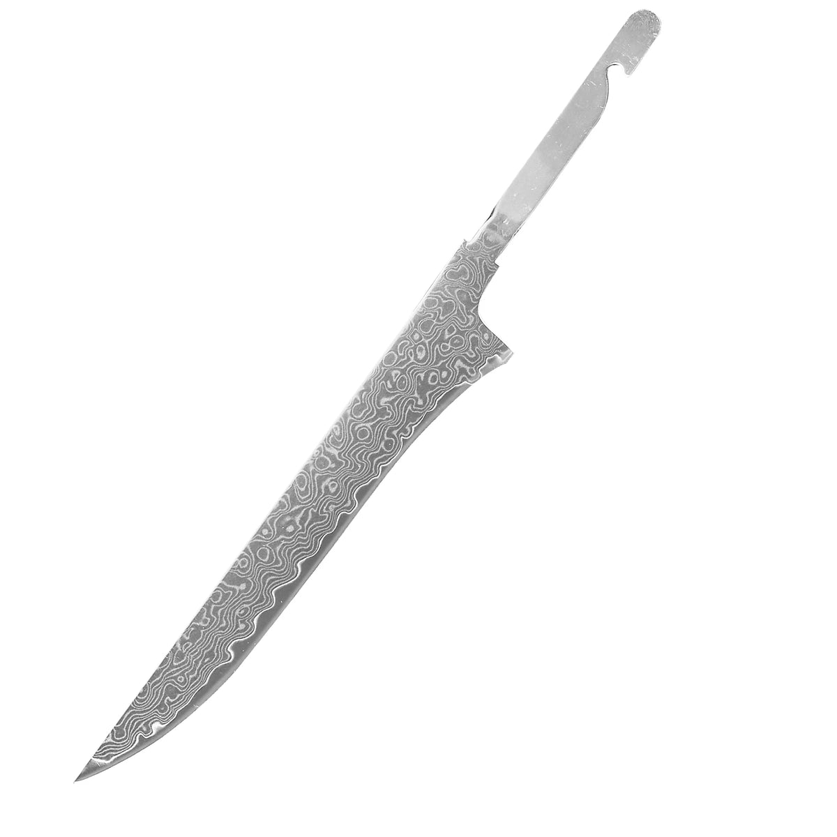 Damascus Steel Knife Blank Set – 7-Piece DIY Kitchen Knife Kit Knife Blank Set Qst boning knife