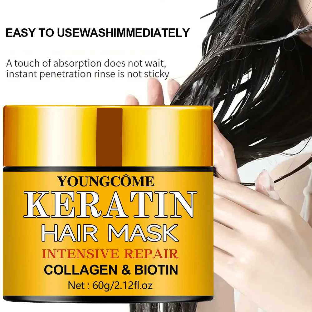 YOUNGCOME Hair Mask – Biotin, Collagen & Keratin Treatment Hair Treatment Mask Qst
