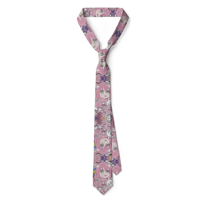 Anime Girl Necktie | Novelty Party & Wedding Shirt Suit Novelty Necktie Qme style1