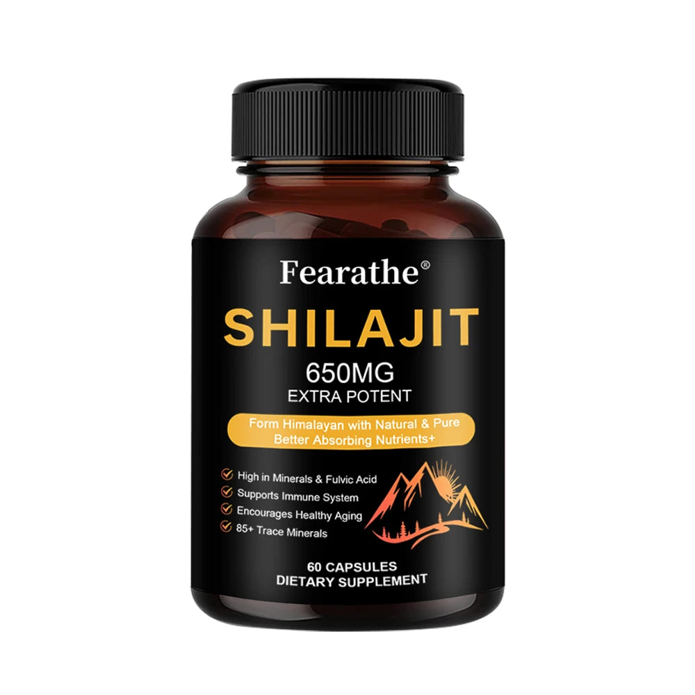 Himalayan Shilajit Capsules with Ginseng & Ashwagandha 60ct Herbal Supplement Qst 1 bottle 60 count