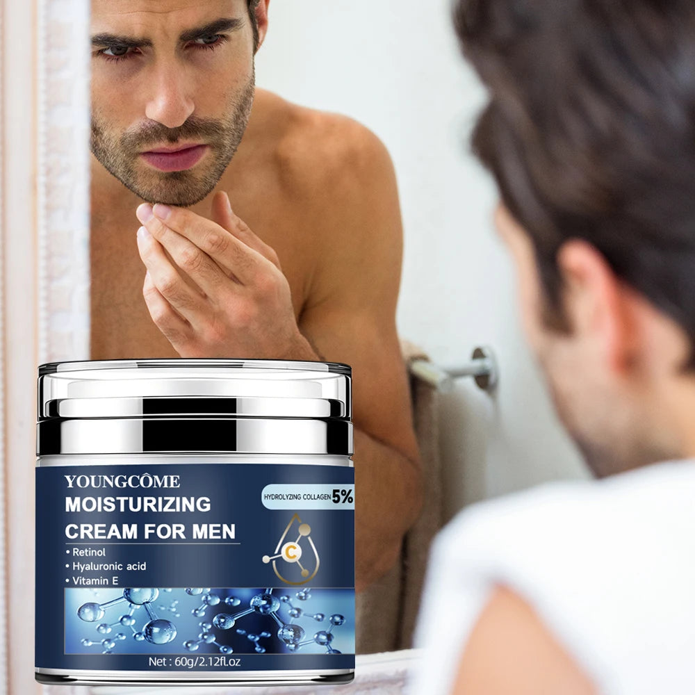 Men's Collagen Face Cream – Retinol & Hyaluronic Acid, 30/60g Men's Face Cream Qst
