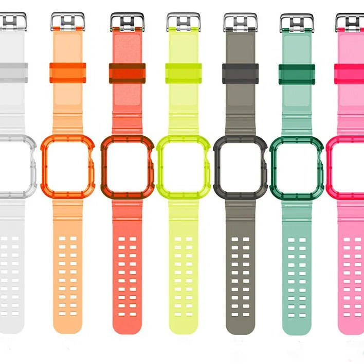 Apple Watch Transparent Jelly Silicone Strap – 10 Colors Watch Band Qme