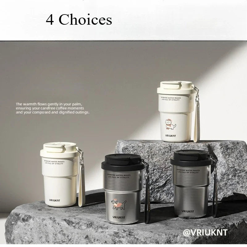 Ceramic Inner Lined Straw Tumbler Coffee Cup | 4 Colors Straw Tumbler Qme
