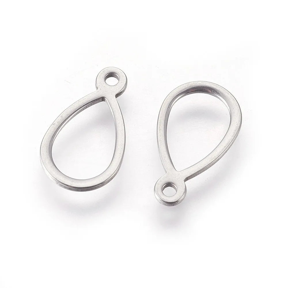 304 Stainless Steel Open Frame Pendants 200pcs – Jewelry Making Pendant Frames Qme