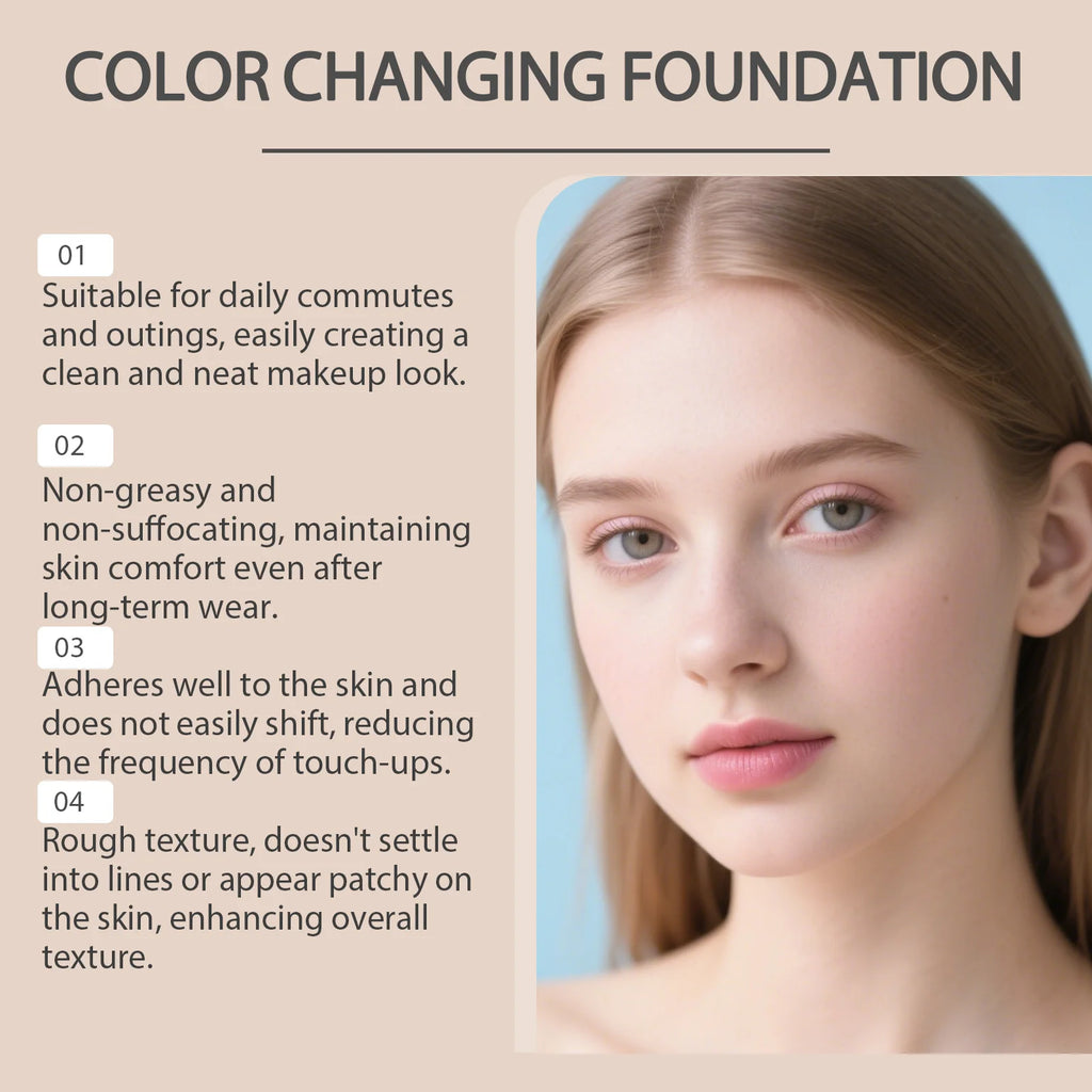 Natural Warm Tone Foundation – Sheer Long-Lasting Finish 30g Cream Foundation Qst