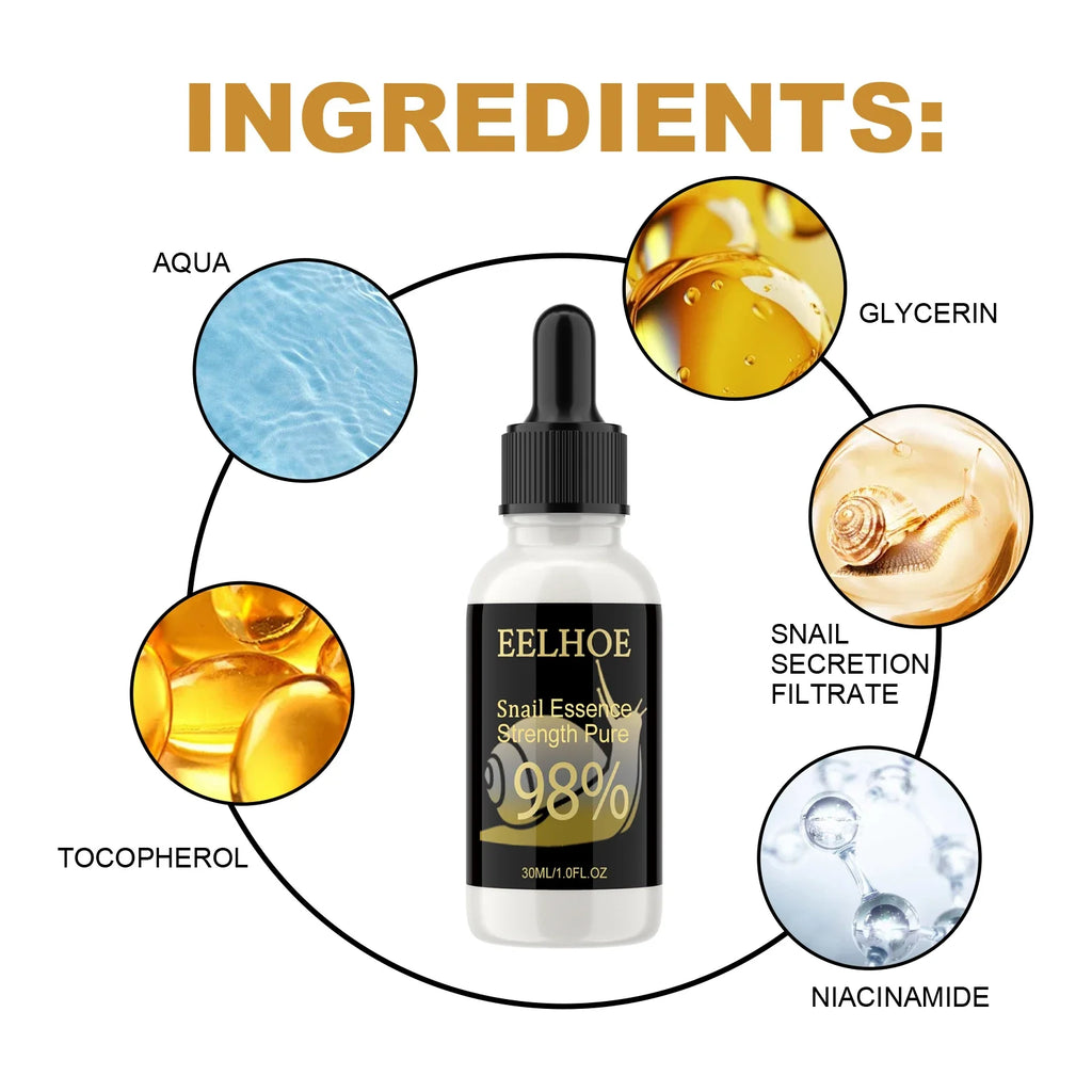 Snail Essence Serum – Moisturizing, Pore-Refining & Firming Facial Essence Serum Qme