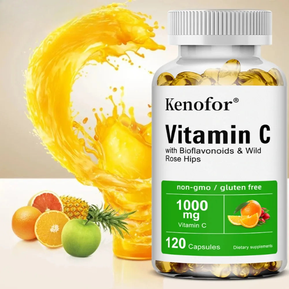 Kenofor Vitamin C 1000mg Capsules – Immune & Skin Support Vitamin C Supplement Qst