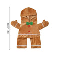Dog Gingerbread Christmas Costume Hooded Jumpsuit for Pets Pet Holiday Costume Qme M