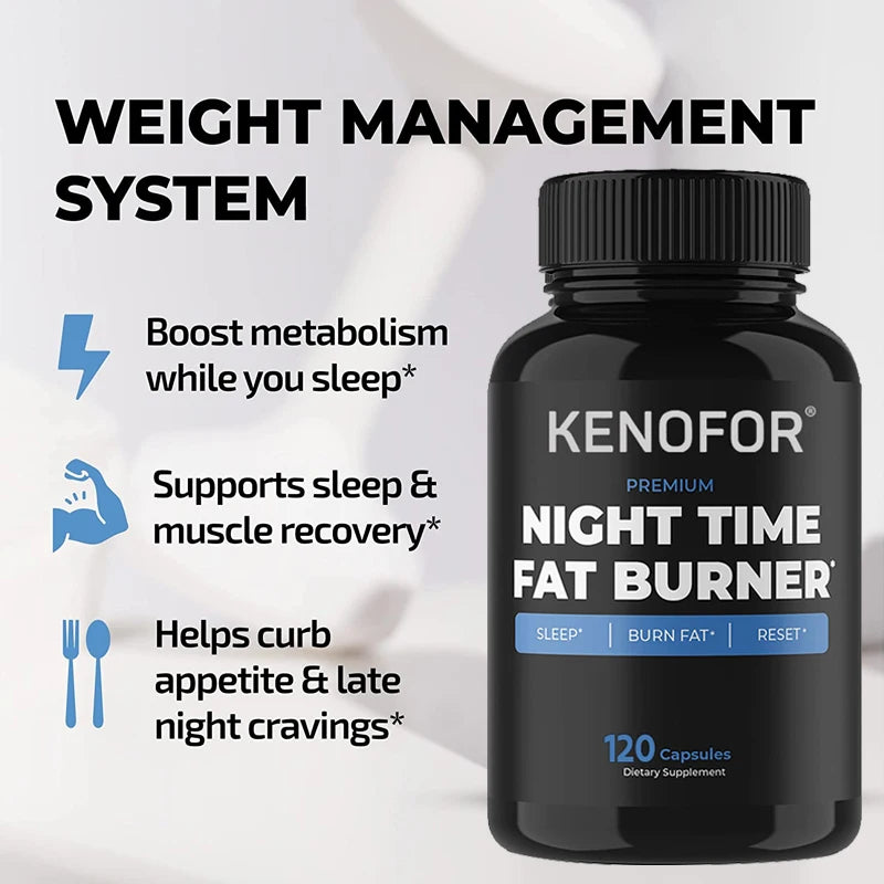 Kenofor Nighttime Metabolism Booster Capsules | Sleep Support Weight Support Supplement Qst