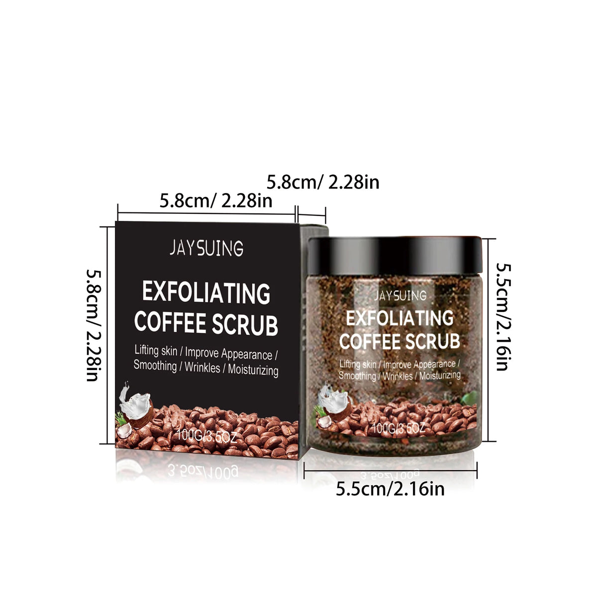 100g Coffee Body Scrub – Exfoliate & Smooth All Skin Types Body Scrub Qst