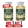 KSM-66 Ashwagandha 2100mg Capsules – Energy, Focus & Performance Herbal Supplement Qst 2 Bottles-120pcs