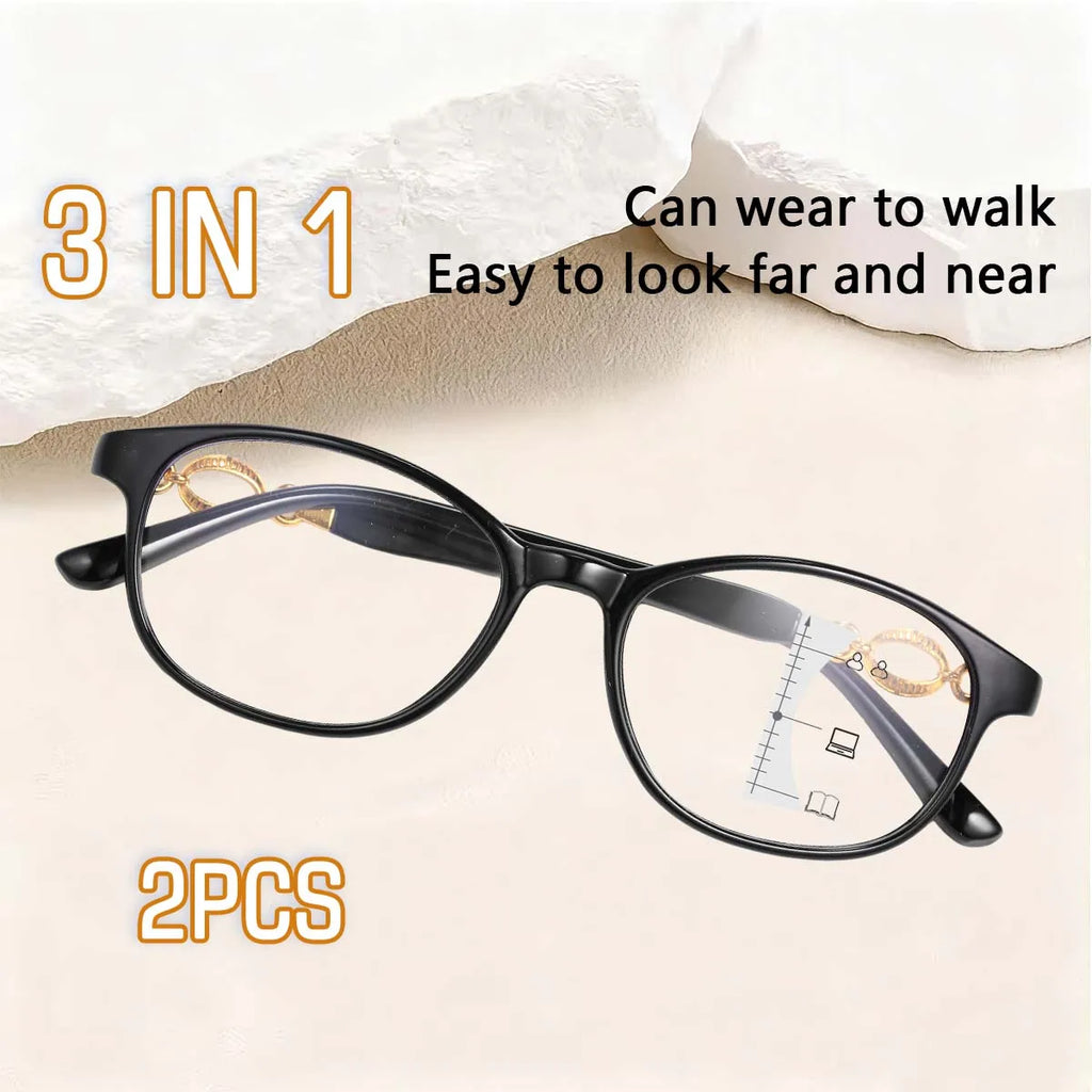 VOPHA 2-Pack Progressive Reading Glasses – Blue Light Blocking Progressive Reading Glasses Qst