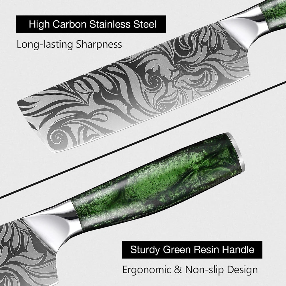 XITUO 7" Nakiri Japanese Chef Knife – Sharp Vegetable Cleaver Nakiri Chef Knife Qst