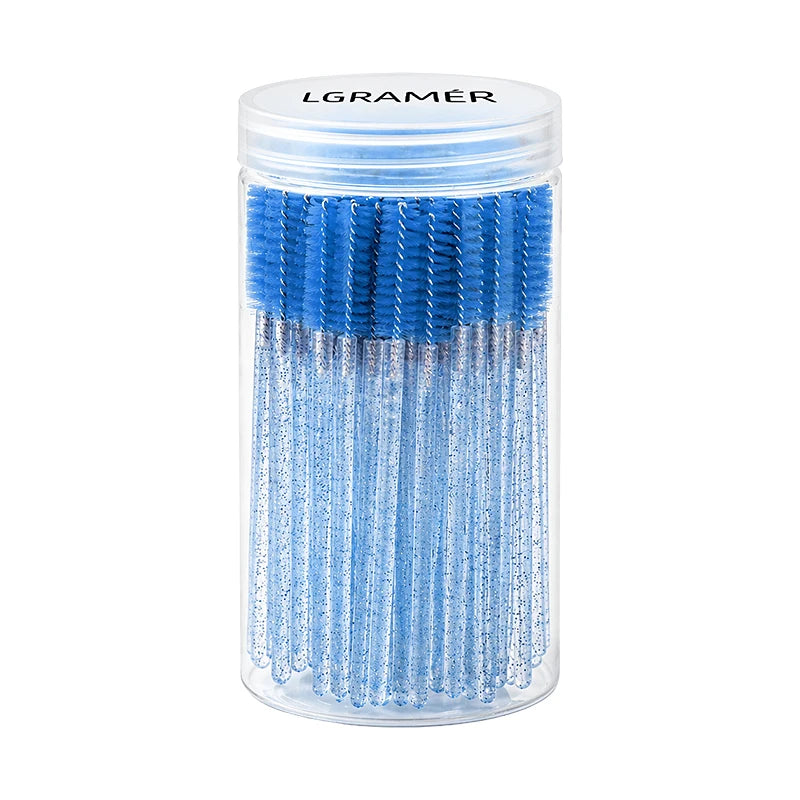 Disposable Mascara Wands & Eyelash Brushes 50/100 Pcs Mascara Wand Set Qst Royal Blue-100pcs