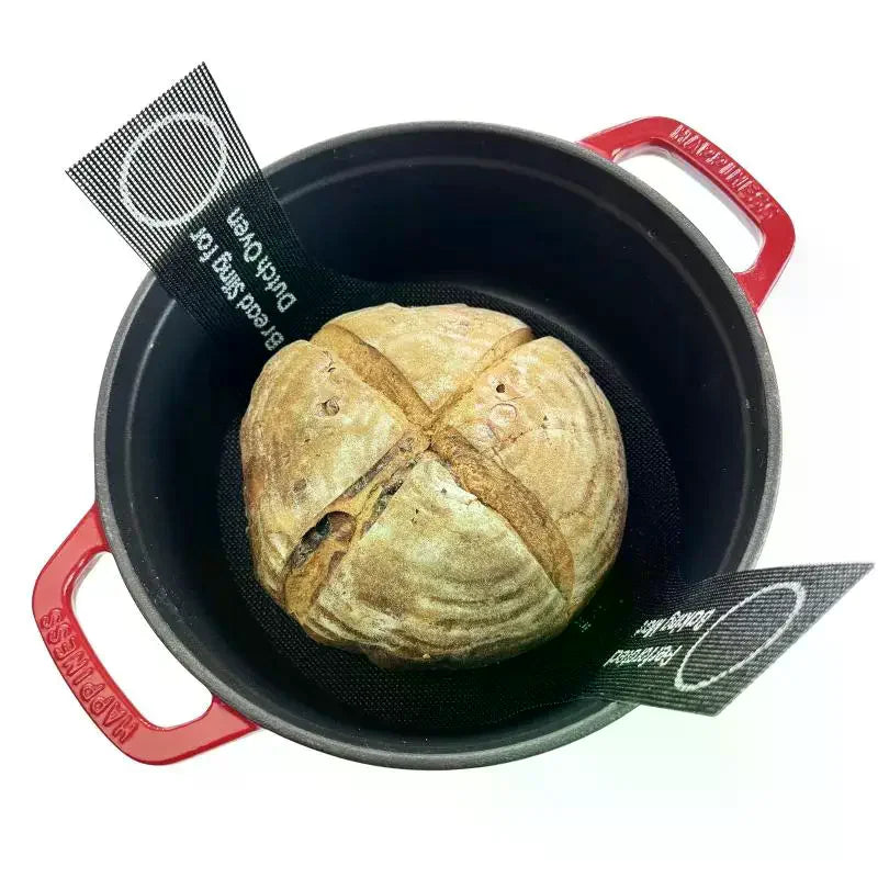 Perforated Silicone Bread Sling for Dutch Oven – Long Handle Silicone Bread Sling Qme