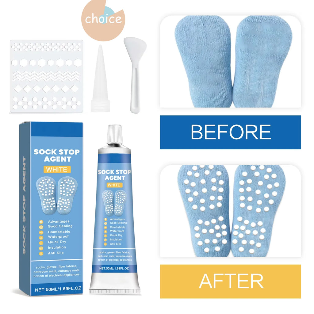 Anti-Slip Sock Stop Glue – Silicone Sole & Heel Protector 50ml Anti-Slip Sock Glue Qst