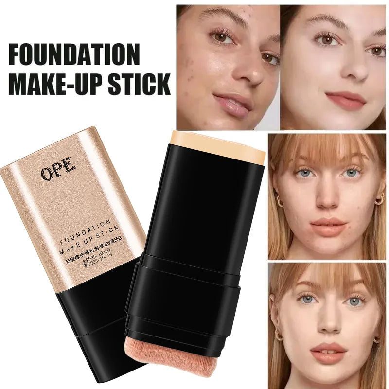 Qme Foundation Stick – High Coverage Dual-Ended Brush Foundation Stick Qme