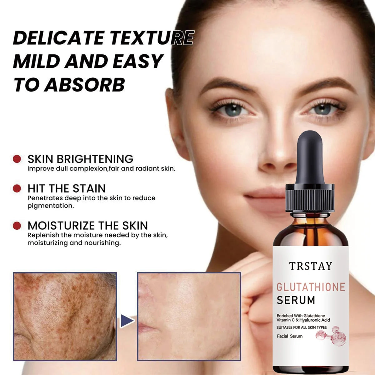 YRFKT Glutathione Face Serum – Firming & Moisturizing Oil Face Serum Qst 50ml