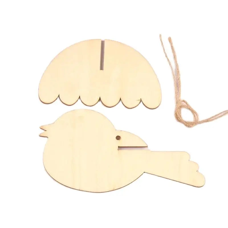 Unfinished Blank Wooden Slices DIY Craft Set – 15x11cm Birds Wooden Craft Blanks Qme 3Pcs
