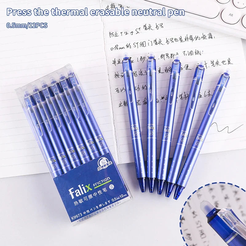Erasable Gel Press Ballpoint Pens – School & Office Stationery Erasable Gel Pen Qme