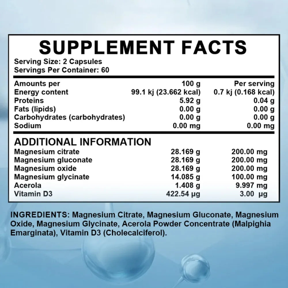 Magnesium Complex Supplement – Sleep, Muscle & Bone Support Mineral Supplement Qst