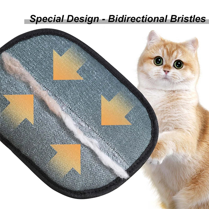 Pet Hair Removal Glove – Electrostatic Cat & Dog Grooming Pet Grooming Glove Qme