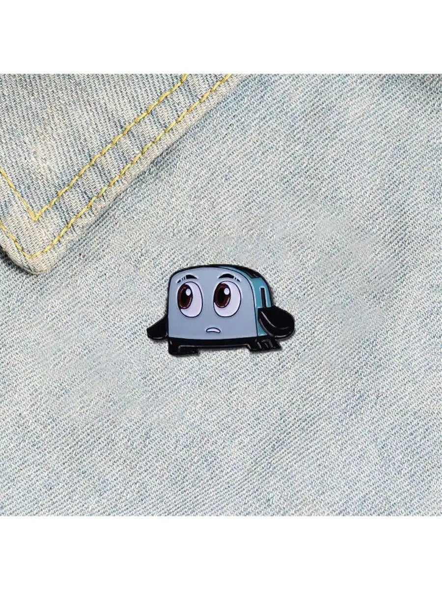 Cute Anime Elderly Character Metal Lacquered Brooch Pin Brooch Pin Qme bread