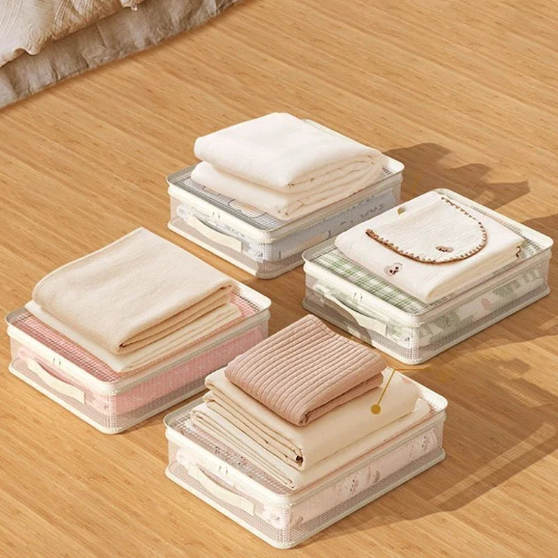 4-Piece Bedding Storage Bags – Extra Thick, Dust & Mildew Proof Bedding Storage Bags Qme