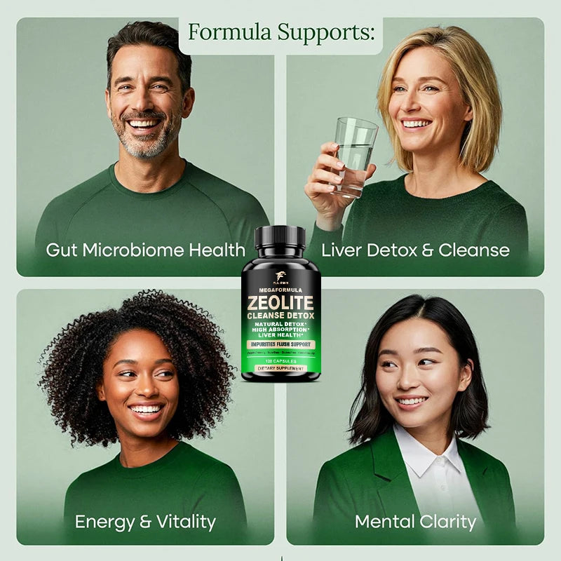 Pure Zeolite Detox Capsules – Non-GMO Cleanse & Clarity Detox Supplement Qst