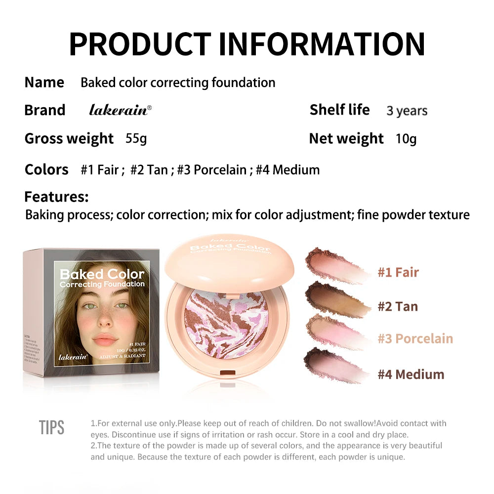 Baked Color Correcting Foundation & Contour Palette Contour Makeup Palette Qst