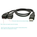 USB Cable Splitter 1 Male to 2 Female – Charge & Data Cord USB Splitter Cable Qme Default Title