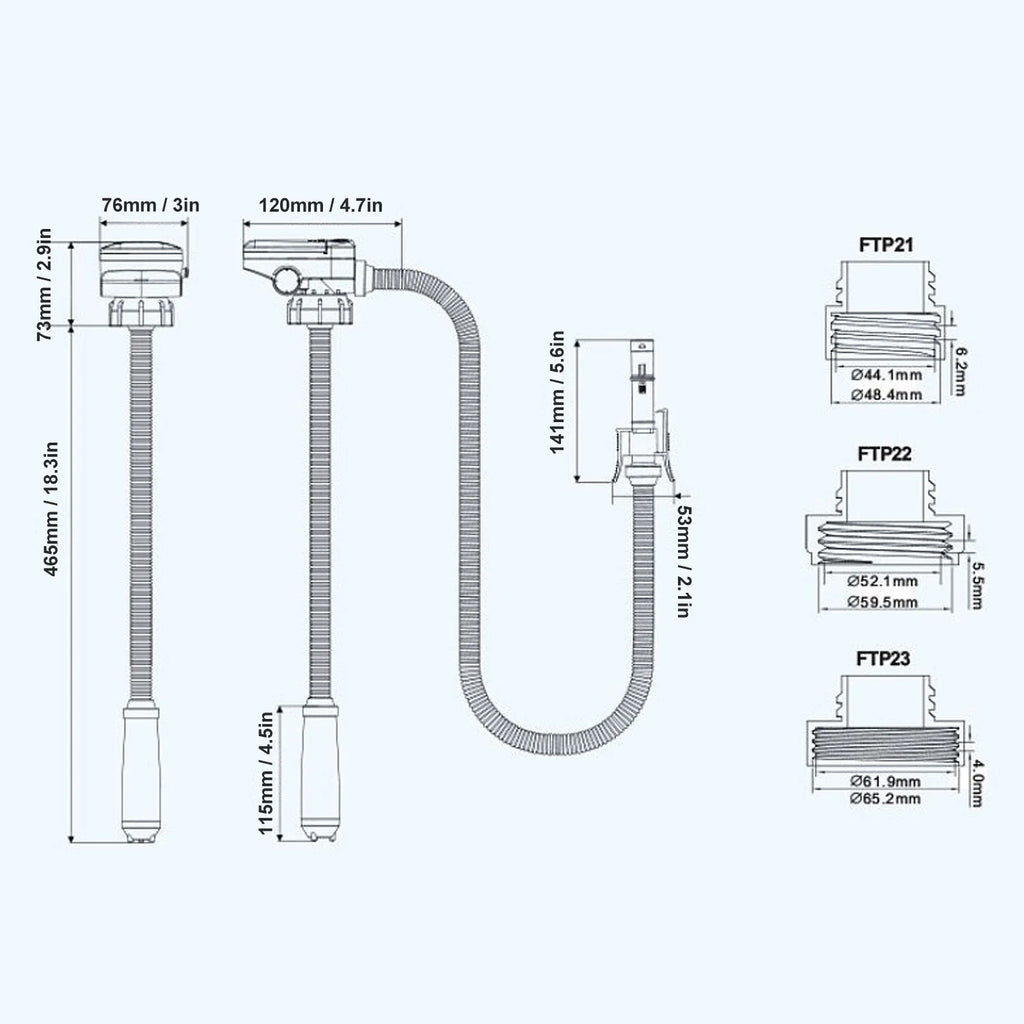 Electric Fuel Transfer Pump – Battery Siphon Pump w/ Adapters Fuel Transfer Pump Qme